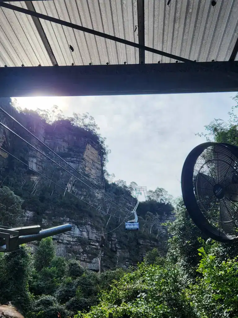 藍山國家公園 Scenic Cable way 纜車穿越峽谷的景象