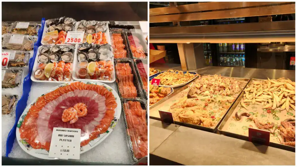 雪梨魚市場海鮮拼盤和炸物