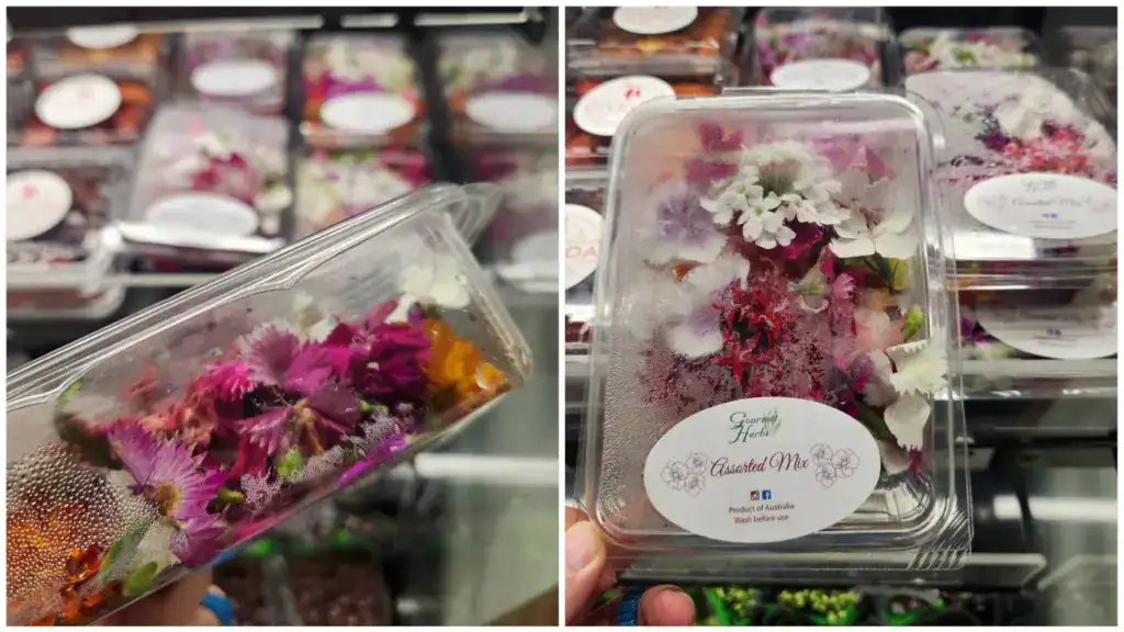 雪梨魚市場超市賣的可食用花朵-Sydney fish market-edible-flowers